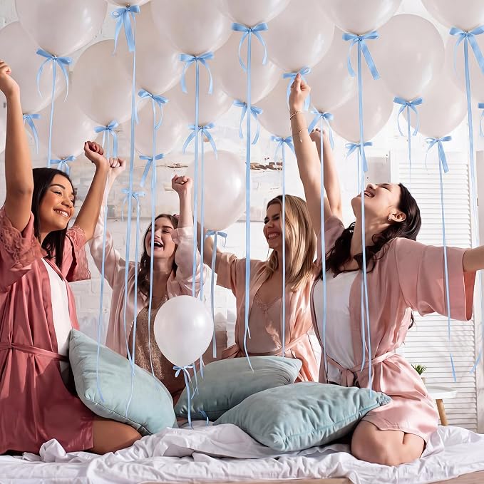Gejoy 62 Pcs Ceiling Balloons Kit 12'' Pearl White Balloons - Image 5