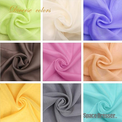 SpaceDresser Basic Rod Pocket Sheer Voile Window Curtain Panels White 1 Pair 2 - Image 7
