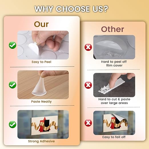 150Pcs Double Sided Adhesive Dots, Removable Clear Dots Sticky Tack, Waterproof - Image 5
