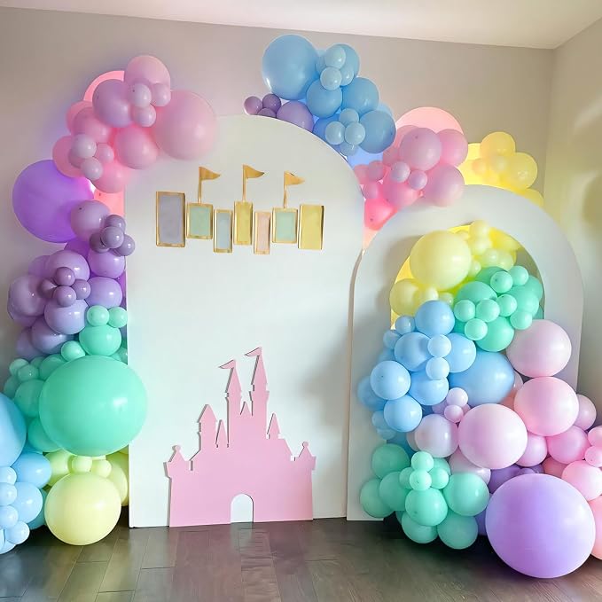 135pcs Pastel Balloons Different Sizes 18" 12" 10" 5" Macaron Latex Balloon - Image 5