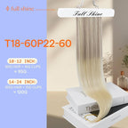 Full Shine Clip in Hair Extensions Real Human Hair Ash Blonde Highlights Platinum Blonde Natural Hair Clip in Extensions Double Weft Soft Straight Remy Brazilian Hair 7 Pcs 20 Inch