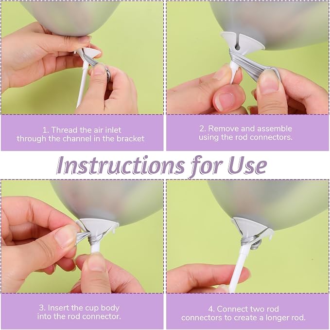 20 Pcs Balloon Sticks, Plastic Balloon Holder Sticks - Image 7