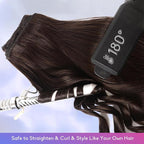 Dark Brown Clip in Hair Extensions Real Human Hair Invisible Seamless Remy Human Hair Clip in Extensions for Women 20Inch 105g, 8pcs Per Set with Double Weft