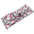 Soft Stretchy Headband, 3-in-1 Versatile Twist Style, One-Piece (Baseball Hearts, Adult)