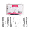 Set of 100 premium U-shaped hair pins, measuring 6cm/2.4 inches, perfect for women, girls, and hairdressers. with a clear storage box and is suitable for all hair types(Black) (100 Pins)