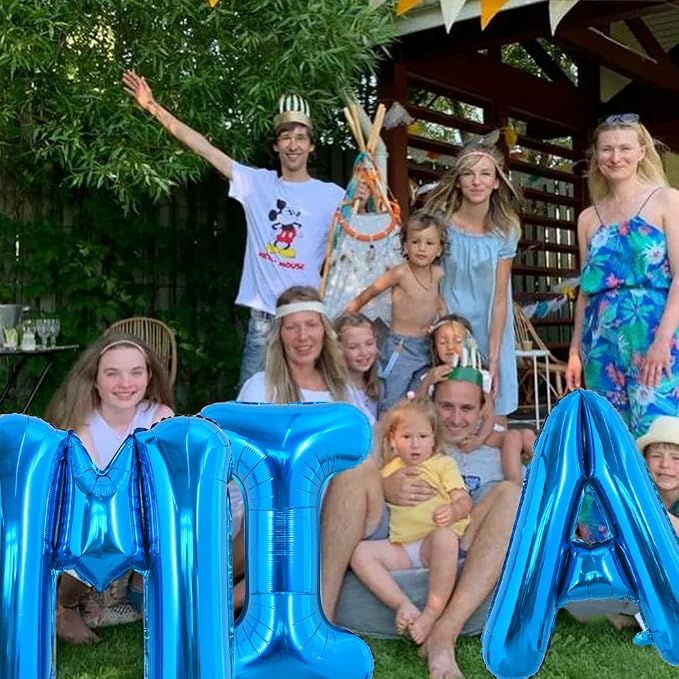TONIFUL 40 Inch Large Blue Letter M Foil Balloons Alphabet Balloons | Giant - Image 5