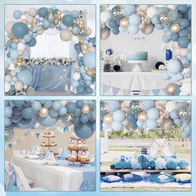 Ouddy Party Dusty Blue Balloons Arch Garland Kit 18 12 10 5 Inch | Different - Image 6