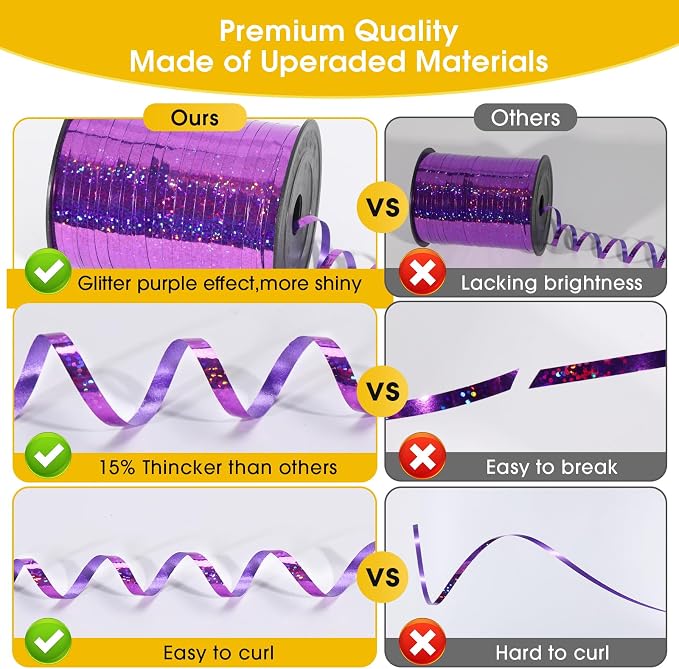 Purple Curling Ribbon - Image 2
