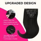 Lashey Seamless Clip in Hair Extensions Real Human Hair with Invisi Edge 24 Inch 260g Thick Hair 10pcs Natural Black Straight Seamless Clip ins