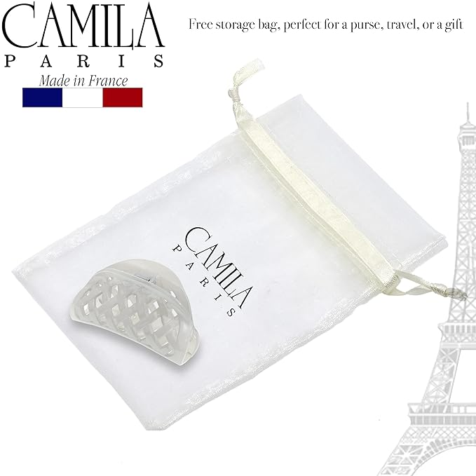Camila Paris CP3203 French Hair Clip for Women With Thick, Long, Curly, or Wavy Hair - Girls Claw Jaw Clips, Durable Styling Big Claw for Strong Hold, No Slip Grip - Made in France