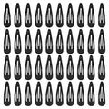 2 Inch Black Hair Clips Barrettes Metal Snap Clips for Women Durable Water Drop Ideal Hair Accessories for Hairdressing Wedding and Everyday Use 20 pcs