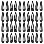 2 Inch Black Hair Clips Barrettes Metal Snap Clips for Women Durable Water Drop Ideal Hair Accessories for Hairdressing Wedding and Everyday Use 20 pcs