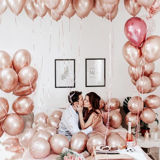 PartyWoo Rose Gold Balloons 20pcs Metallic Chrome Rose Gold Color | 18 Inch - Image 6
