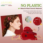Italian Designer Original Acetate Hair Claw Clips for Women - Mini Cute GothicHair Accessories Bleeding Heart & Pill, Halloween Spooky, Plant-Based, Gift Boxed, 2-Pack