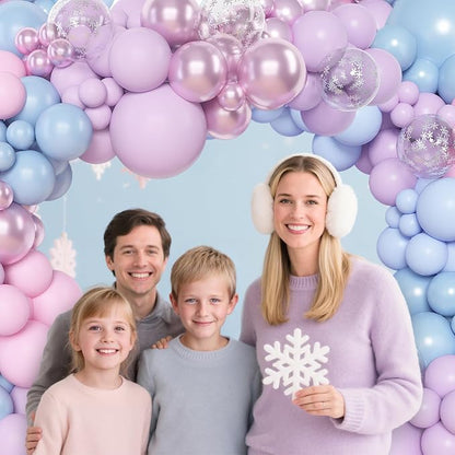Amandir 153pcs Pink Purple Blue Balloons Arch Garland Kit Different Sizes | 18 - Image 6