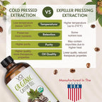 VITAL AFFAIR Pure Castor Oil Organic Cold Pressed Unrefined Glass Bottle-USDA Certified for Castor Oil Pack Wrap for Face,Hair Growth,Eyelashes,Eyebrows-16oz