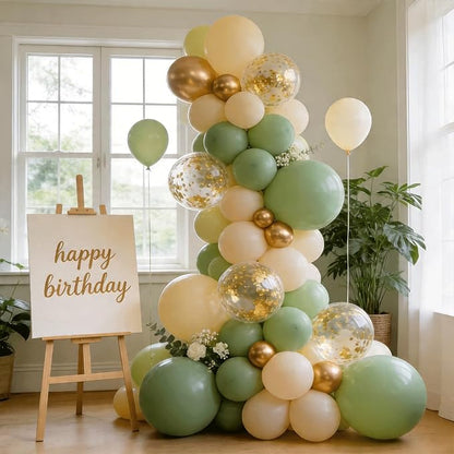 Sage Green and Gold Balloon Arch Kit 129 PCS | Boho Baby Shower Wedding Bridal - Image 5