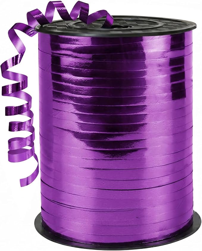 500 Yards Curling Ribbon， Bright Purple Balloon String Ribbon，for Gift by Unknown