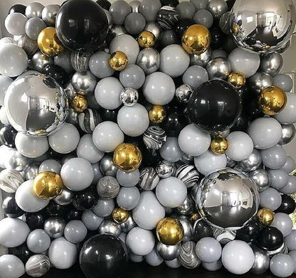 22 Inch Black and Silver Foil Balloons - Image 3