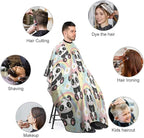 Professional Anti Static Hair Cutting Cape with Elastic Buckle, Waterproof Salon Cape for Coloring/Perming/Styling
