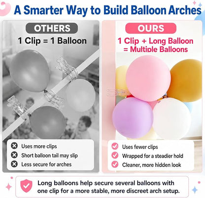 10 Pack Balloon Arch Clips, 3.5 Inch Clear Clamps - Image 3