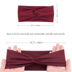 Elastic Knotted Headbands for Women Criss Cross Head Bands for Women's Hair Non Slip Boho Wrap Twisted Hair Accessories