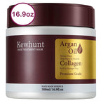 Collagen Hair Mask, Deep Conditioning Hair Mask Infused with Argan Oil, Plant Protein, Shea Butter, Hair Treatment Hydrating Repair Mask Essence for Dry Damaged Hair 16.9 oz 500ml Christmas Gifts