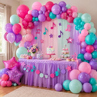 Pink Purple and Blue Balloons - Image 4