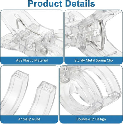 Putros 30 Pack Balloon Arch Clips 3.5 Inch Clear Spring Clamps - Image 3