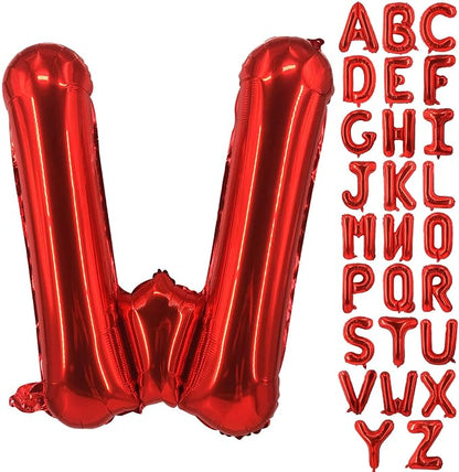 Lovoir 40 Inch Large Red Letter W Balloons Big Size Jumbo Mylar Foil Helium by Lovoir
