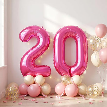 40 Inch Hot Pink Number 2 Balloon, Giant Number Balloons, Birthday Decor | - Image 5