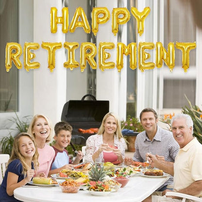 2 Set 30Pcs Gold Happy Retirement Letter Balloons 16in Balloon Foil Letter - Image 4