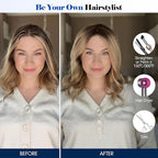 HAIRCUBE Hair Toppers For Women With Thinning 5"*5" Large Base Real Hair Toppers For Women, 14 Inch For Hand-Woven, 60g, Silk, Natural, realistic, Use Daily, Hairloss, Blonde Mixed Brown, No Bangs