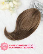 Ponytail Extension – 16” Claw Clip in Ponytail Hair Extensions Natural Soft Synthetic High Pony Tail Hairpieces for Women (Light Brown, 16 inch)