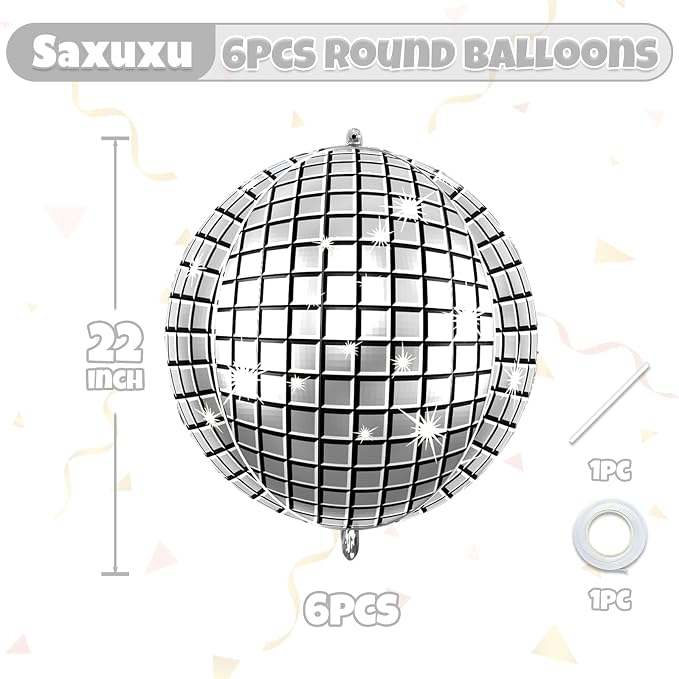 22 Inch Disco Ball Balloons - Image 3