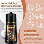 Wine Red Hair Dye Shampoo, Burgundy Hair Dye for Men & Women, Long-Lasting Color SHampoo Hair Dye for All Hair Types, Esay to Use Shampoo Para Canas 16.9 Fl Oz (Wine red)