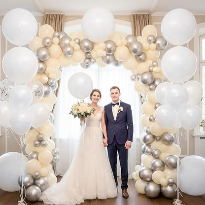 LovesTown 15PCS Pearl White Party Balloons, 18inch Latex Balloons Garland Arch - Image 2