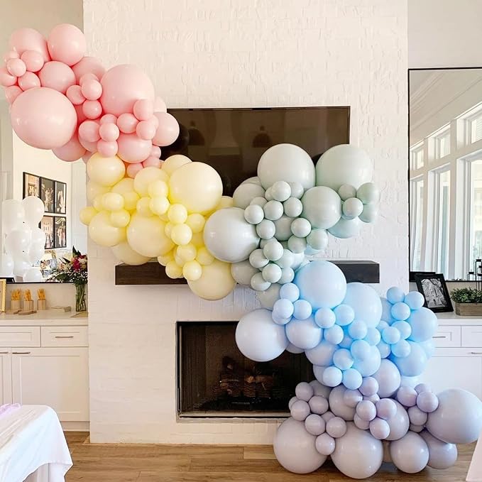 Voircoloria 95pcs Pastel Balloons Garland Arch Kit, 18 12 10 5 Inch | - Image 6