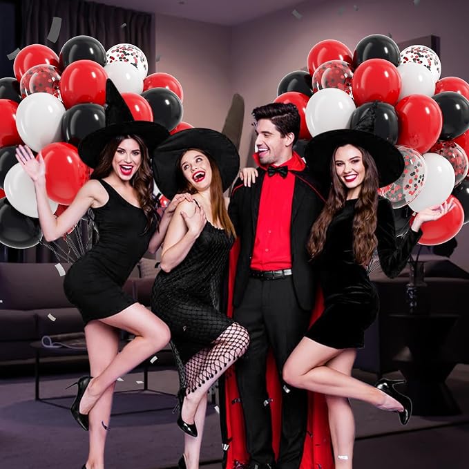 60pcs Red and Black Balloons - Image 7