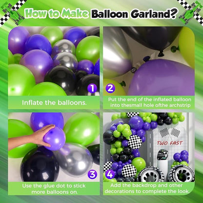 Monster Truck Balloon Arch Garland Kit 156pcs - Image 3