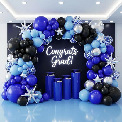 RUBFAC Blue Balloons Different Sizes Royal Blue Balloon Arch Kit 154pcs | - Image 6