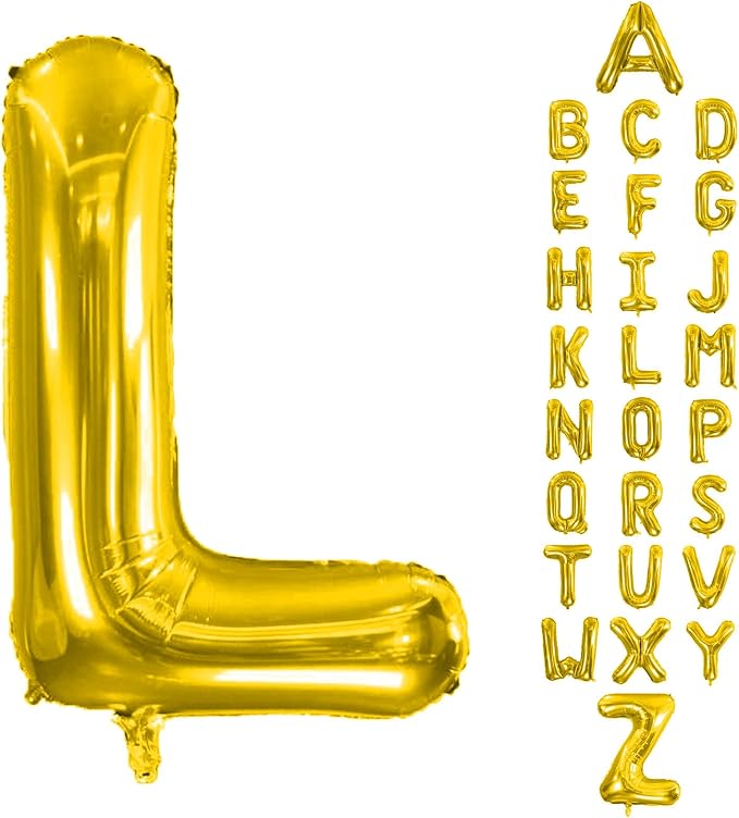 Letter Balloons Gold 40 Inch L Large Giant Big Foil Mylar Balloon | by Unknown