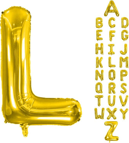 Letter Balloons Gold 40 Inch L Large Giant Big Foil Mylar Balloon | by Unknown