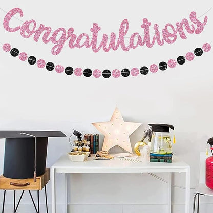 BEISHIDA Congratulations Banner Pink 2026 Graduation Banners, Grad Congrats - Image 6