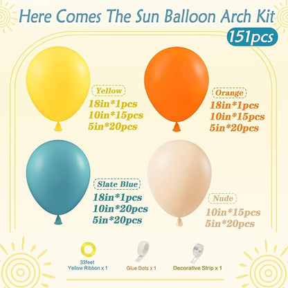 151pcs Here Comes the Sun Balloon Arch - Image 2
