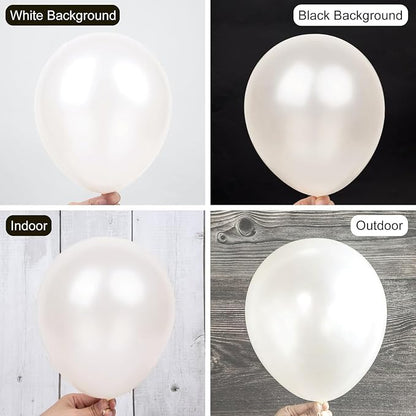 Ouddy Party 129Pcs Pearl White Balloons Different Sizes 18 12 10 5 Inch | 6Pcs - Image 4