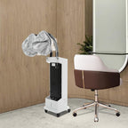 Nano Hair Steamer with 2 Vaporizing Caps, Professional Micro Mist Hair Processor with Rolling Wheels, 650W 110V Nano Hair Steamers Machine, Multifunctional Hair Steamer for Home Barber Shop (White)
