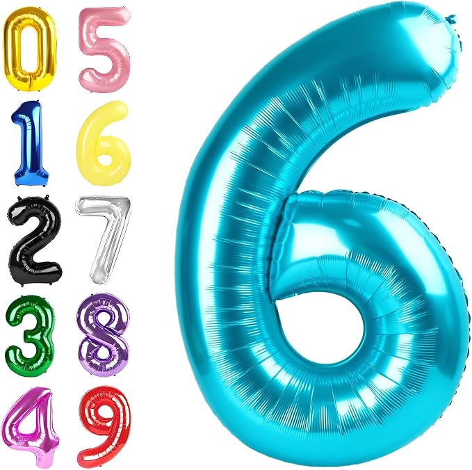 5 Balloon Number 40 Inch Light Blue by Argthjy