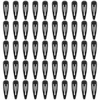 Glossy Black Snap Hair Clips by FLAREANN – 50 PCS 2 Inch Non-Slip Metal Hair Barrettes for Women – Classic Black Hair Clips for Daily Styling & Minimalist Accessories