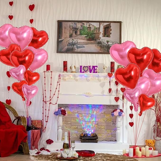 TONIFUL Red and Pink Heart Balloons and Sweet Love Balloon Kit Valentine’s Day - Image 7
